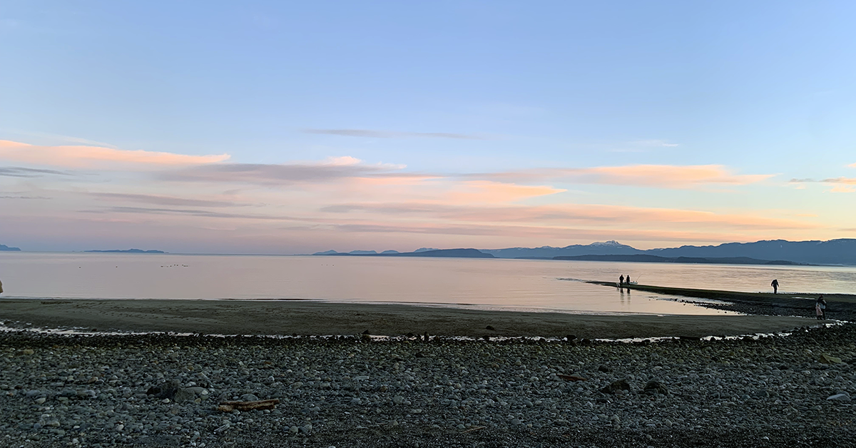 Sunset on Pacific Ocean